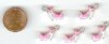 5 18mm Pink Enamelled High Heel Pendants